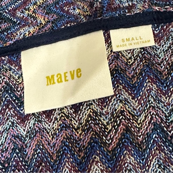 Maeve Anthropologie Westwater Knit Dress chevron sz S - Picture 10 of 10